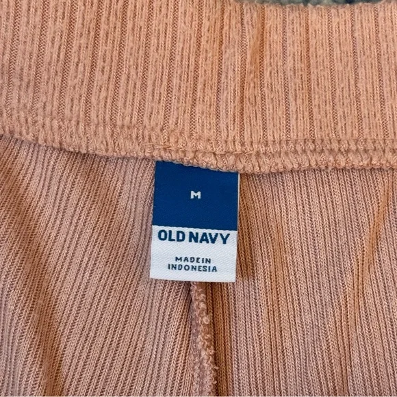 Old Navy High-Waisted Rib-Knit Split Flare Pink Lounge Pants Medium 31” Inseam - Picture 7 of 11